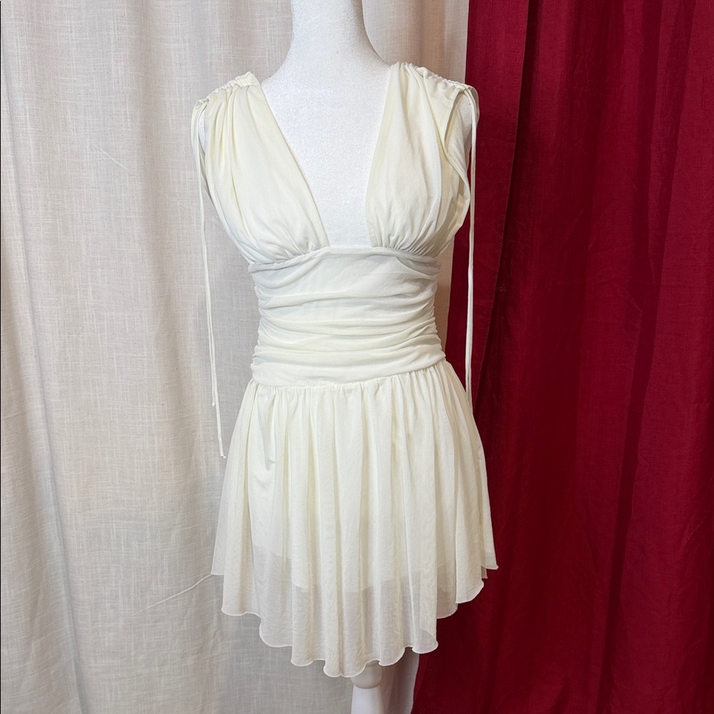12th Tribe Ivory Backless Dress